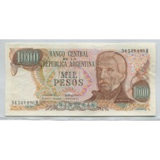 ARGENTINA COL. 654a BILLETE 1.000 PESOS LEY 18.188 BOT 2457 SIN CIRCULAR UNC